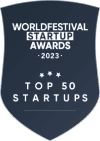 World Festival Awards 2023 Top 50 Startups badge